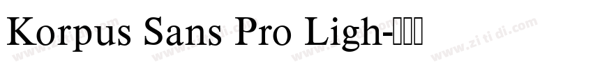 Korpus Sans Pro Ligh字体转换